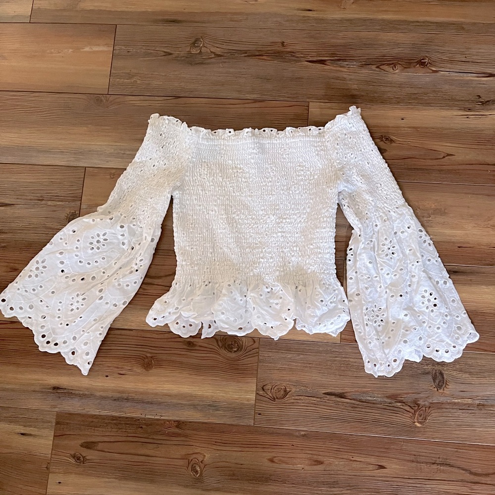 NWOT Express Eyelet Crop Top